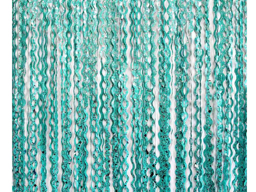 Perdea spirală turcoaz cu stele - 100 x 200 cm