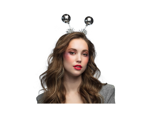 Bentiță disco balls argint