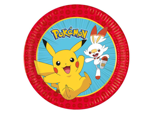 Farfurii de hârtie Pokemon - 23 cm - 8 buc.