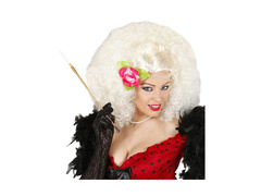 Peruca Belle Époque cu flori și perle