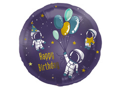 Balon de folie Happy Birthday Cosmos - 45 cm - 1 buc.