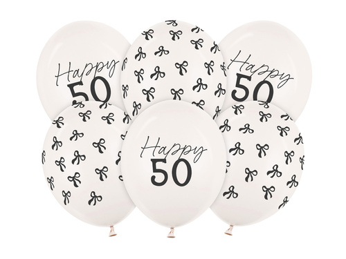 Set de baloane din latex pentru a 50-a aniversare - 30 cm - 6 buc.