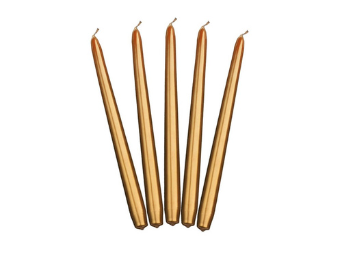 Lumânare con metalic auriu - 24 cm - 10 buc.