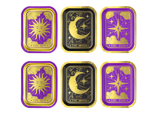 Farfurii de hârtie Carduri - 20 x 15 cm - 6 buc.