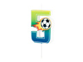 Lumânare cu număr de fotbal - 5 - 1 buc.