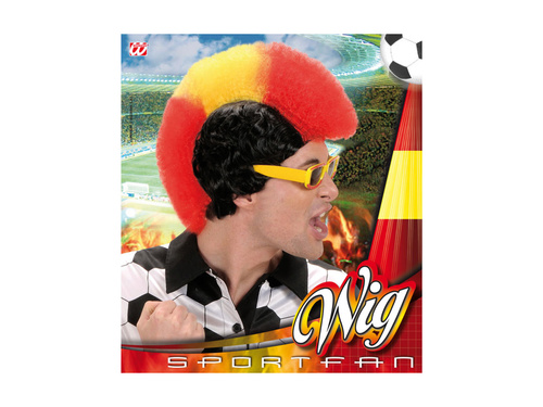 Peruca evantai roșu, galben și roșu - Spania