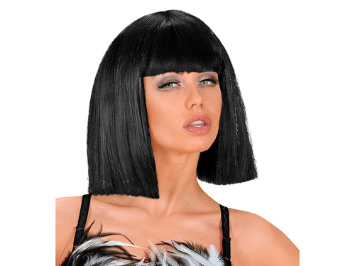 Peruca neagră Showgirl - 1 buc.