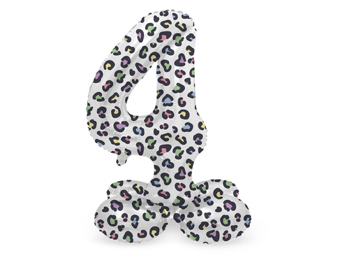 Număr 4 Pantera balon în picioare - 72 cm - 1 buc.