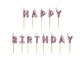 La mulți ani lumânări spade - aur roz
