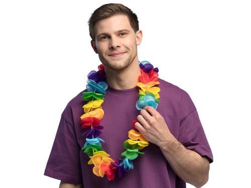 Colier Hawaiian multicolor -100 cm - 1 buc.