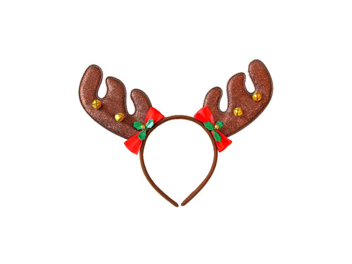 Bentiță cu corn de ren cu fundițe și clopoței