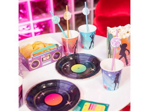 Paie Retro Disco - 19,5 cm - 6 buc.