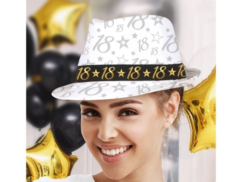 Pălărie albă pentru a 18-a aniversare - 1 buc.