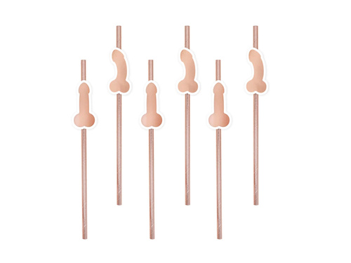 Bețișoare pentru penis pentru noapte de găină roz auriu - 8 buc.