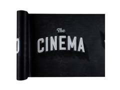 Ruletă neagră Cinema - 30 cm x 5 m - 1 buc.