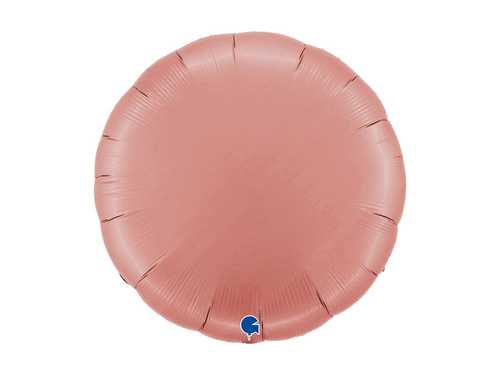Balon rotund din folie satin roz auriu - 30" - 1 buc.