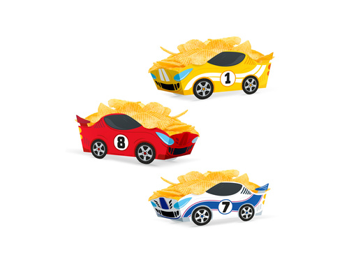 Cutii pentru chipsuri - 16 x 11 x 6,5 cm - 3 buc.