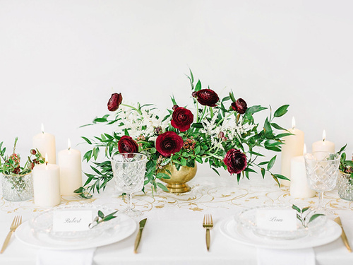 Organza ecru cu imprimeu auriu - 36 cm x 9 m.