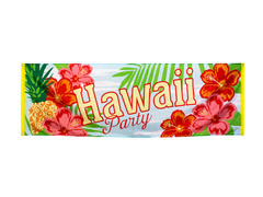 Banner textil pentru petrecere Hawaii - 74 x 220 cm - 1 buc.