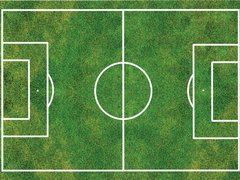 Napolitană decorativă imprimată pentru tort - teren de fotbal