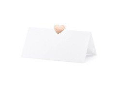 Cărți de vizită pentru masă Heart - 10 x 5 cm - 10 buc.