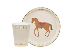 Set de hârtie cu motiv de cal - 24 buc.