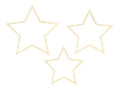 Pandantive din lemn Stele - 3 buc.