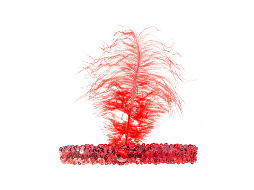 Bentiță retro cu pană roșie cu stilou - 1 buc.