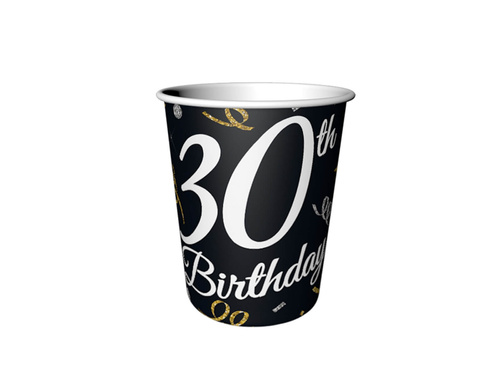 A treizecea aniversare cești negre - 250 ml - 6 buc.