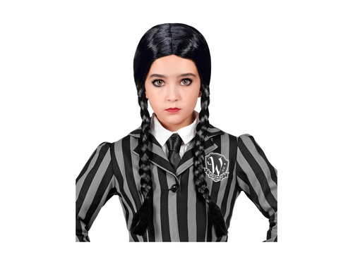 Peruca neagră cu împletituri