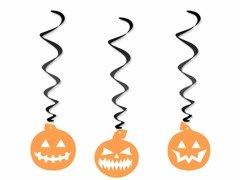 Decorațiuni suspendate Halloween dovleci - 3 buc.