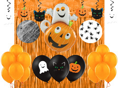 Set dovleac, pisică și fantomă - 75 piese