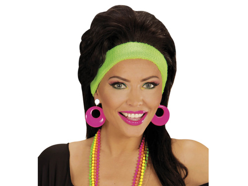 Cercei clip-on roz neon