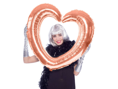 Foliu balon inimă ca ramă foto - 80x70 cm