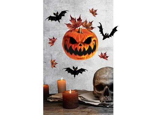 Decor de perete cu dovleac de Halloween - 10 buc.