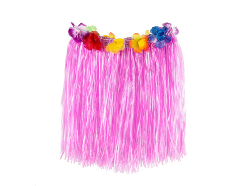 Fustă hawaiiană scurtă roz - 40 cm - 1 buc.