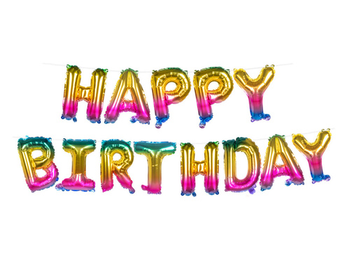 Balon folie ghirlandă curcubeu - 8m - 1 set