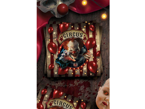 Șervețele Halloween Clown bântuit - 33 cm - 12 buc.