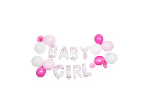 Set baloane Baby Girl pentru baby shower - 1 set