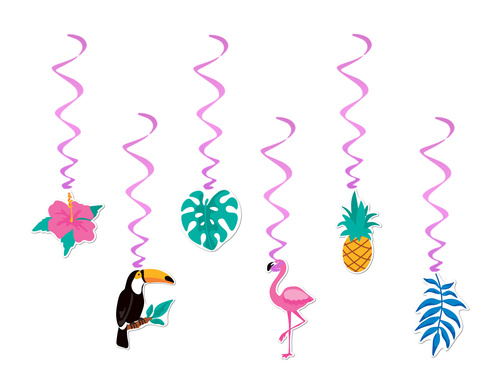 Aloha Party Decorațiuni suspendate pentru ziua de naștere hawaiiană - 6 buc.