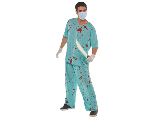 Costum de doctor pătat de sânge - chirurg - roz. un.