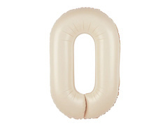Balon din folie cremă numărul 0 - 100 cm - 1 buc.