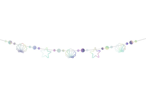 Ghirlandă sirenă iridescentă - 165 cm - 1 buc.