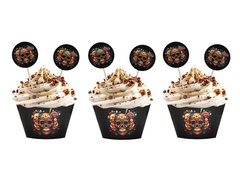 Dia de los muertos set de decorațiuni pentru cupcakes - 12 buc.