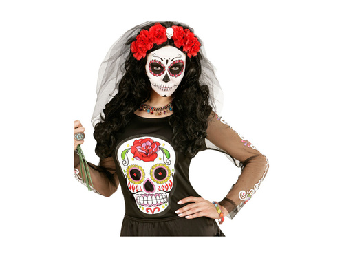 Brățară șnur cu 7 cranii colorate