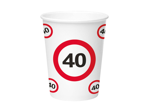 Cupe Prohibiție semn 40tka - 250 ml - 8 buc.