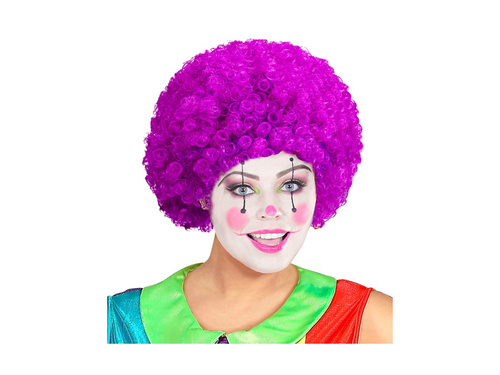Peruca clovn curly violet afro păr