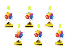 Trompetă fluierături baloane expandabile - 6 buc