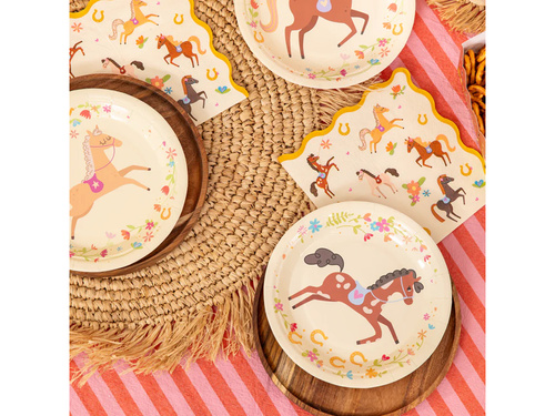 Farfurii de hârtie Cai - 18 cm - 6 buc.