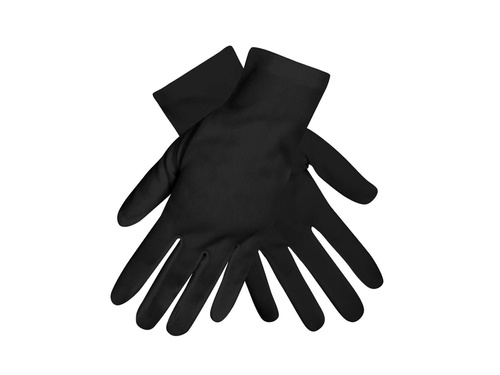 Mănuși de carnaval scurte negre - 25 cm
